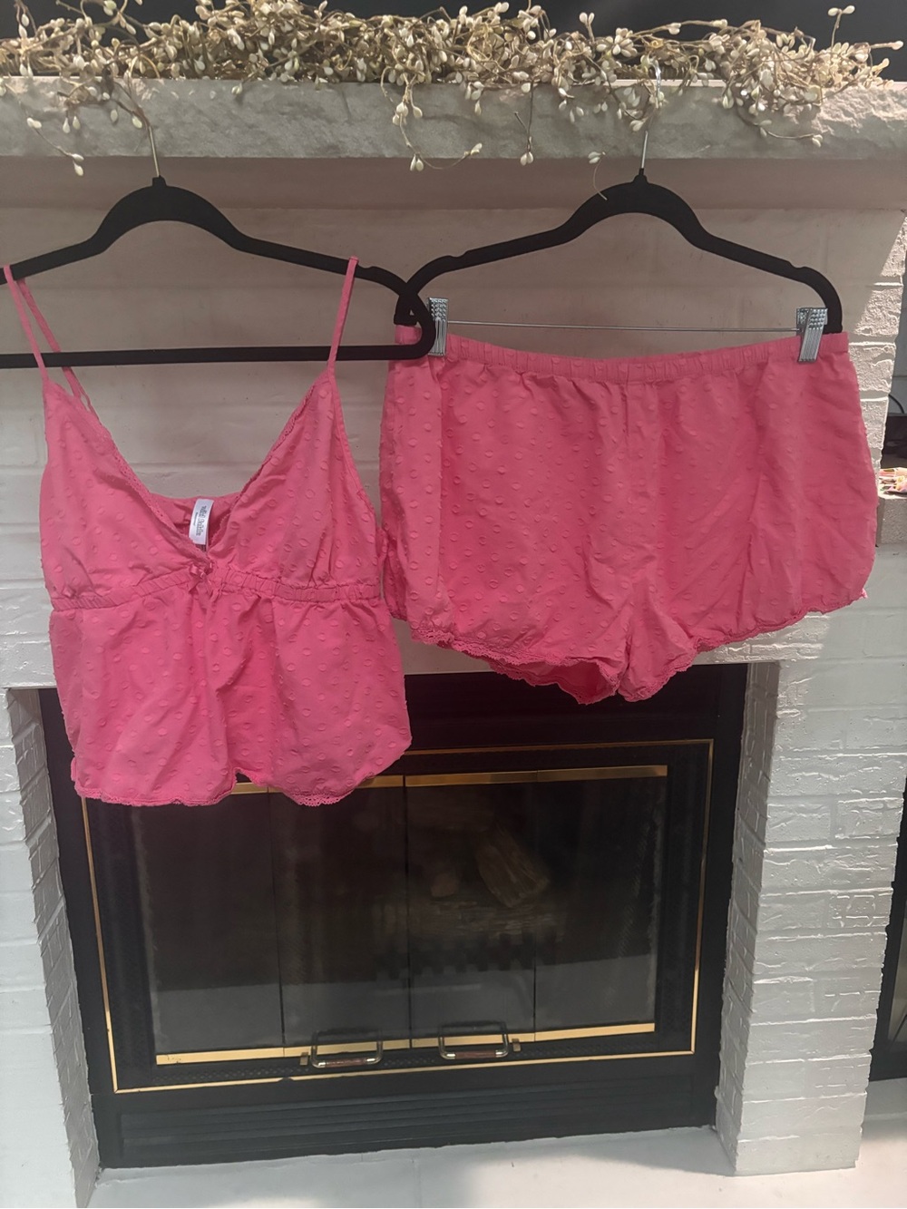 wild fable Pink Dot-Texture Camisole & Shorts Sleep Set